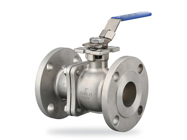 Two-piece flanged floating ball valve