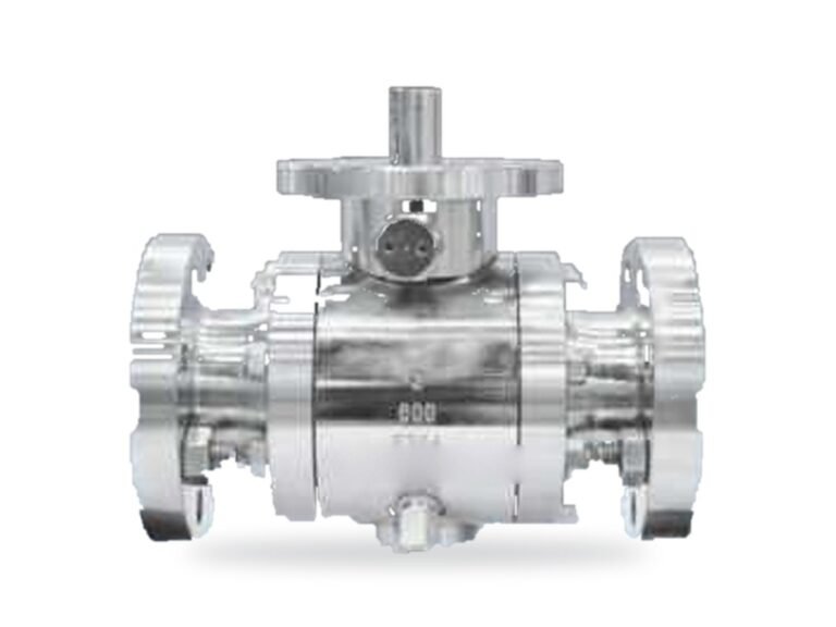 Three-piece forged body ball valve, bare stem
