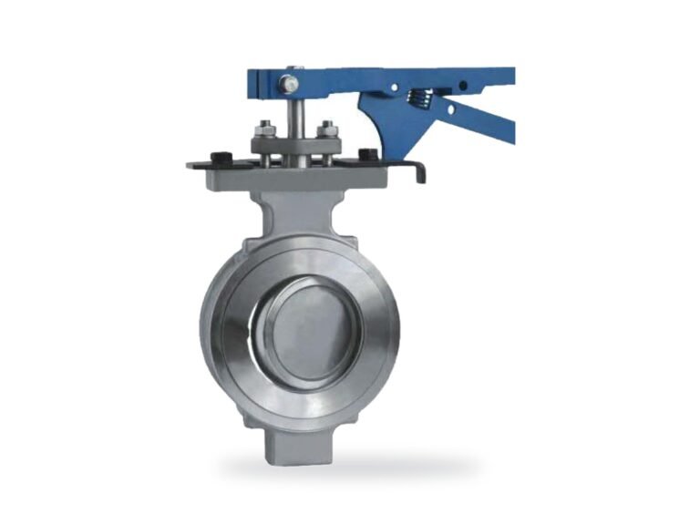 Double offset high-performance butterfly valve with lever