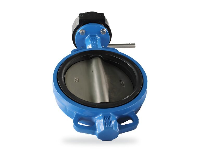 Rubber-lined concentric butterfly valve, wafer type