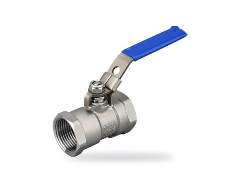One-piece threaded stainless steel ball valve