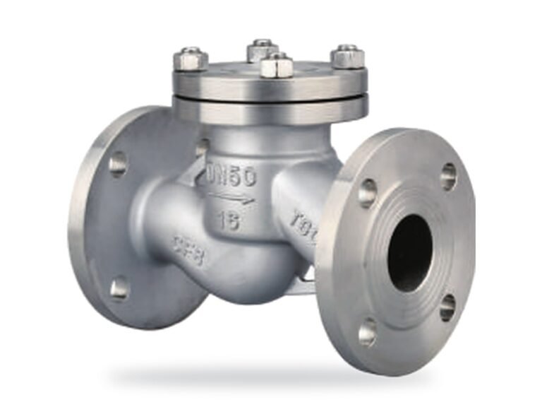 Stainless steel flanged swing check valve, PN16