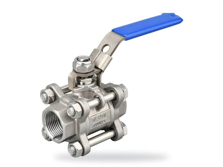 Three-piece threaded stainless steel ball valve