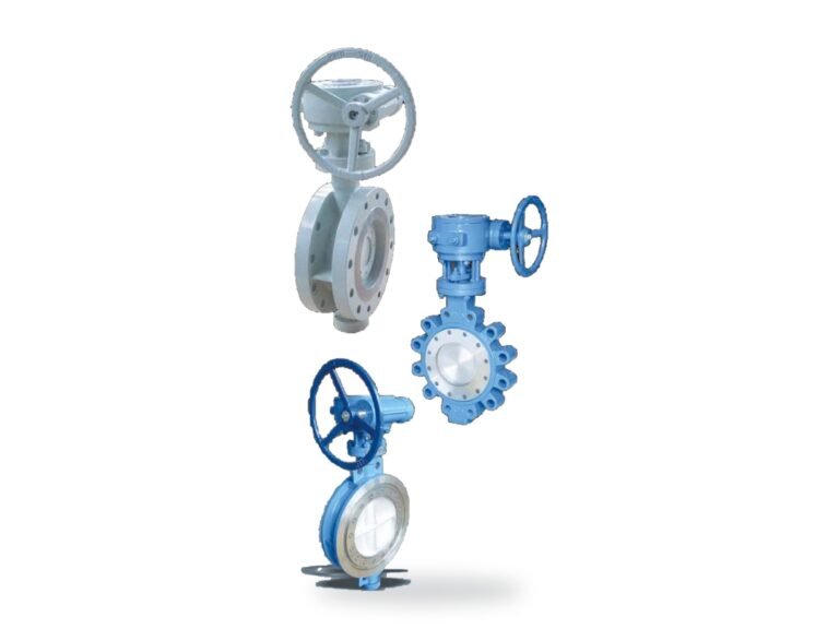Triple offset butterfly valves with gear operators