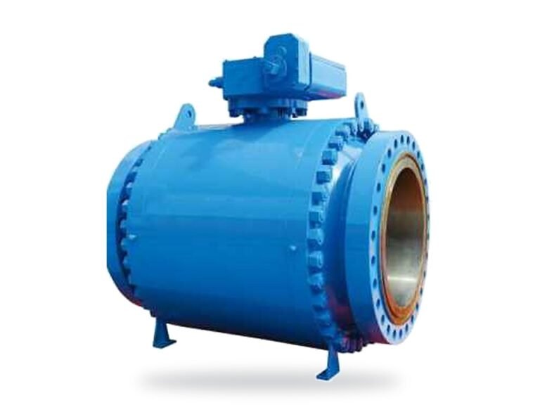 API 6D trunnion mounted ball valve with gear operator