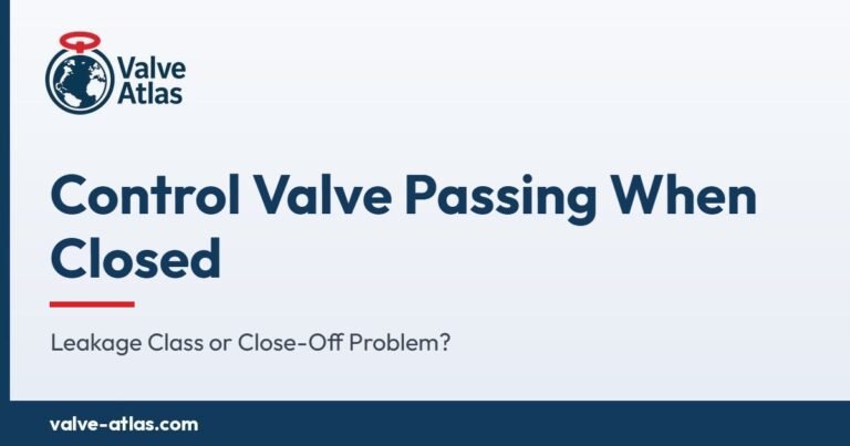 Control Valve Passing When Closed: Leakage Class or Close-Off Problem?