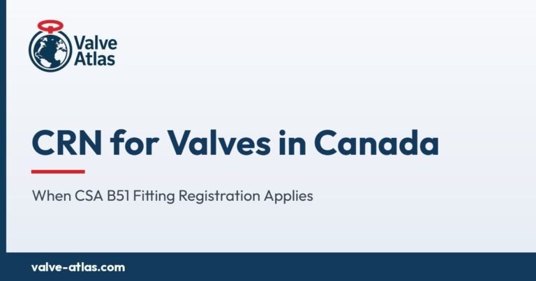 CRN for Valves in Canada: When CSA B51 Fitting Registration Applies