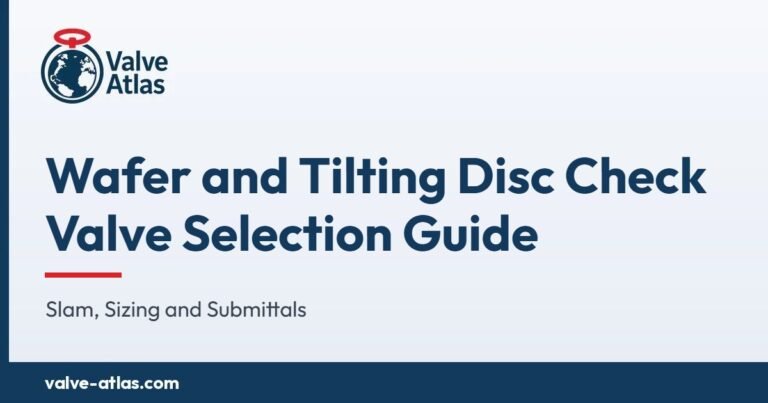 Wafer and Tilting Disc Check Valve Selection Guide: Slam, Sizing and Submittals